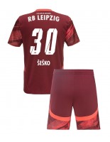 RB Leipzig Benjamin Sesko #30 Vieraspaita Lasten 2024-25 Lyhythihainen (+ shortsit)